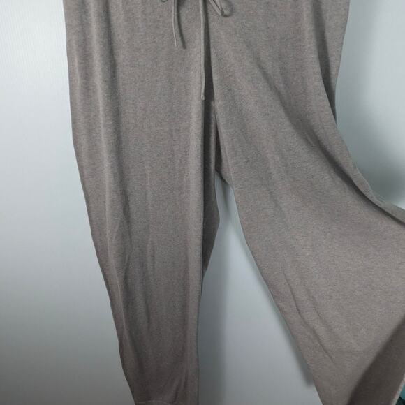 Poetry Knitwear Pull On Drawstring Pants Tan Wide Leg Cotton Knit Minimalist 14 - Picture 7 of 8